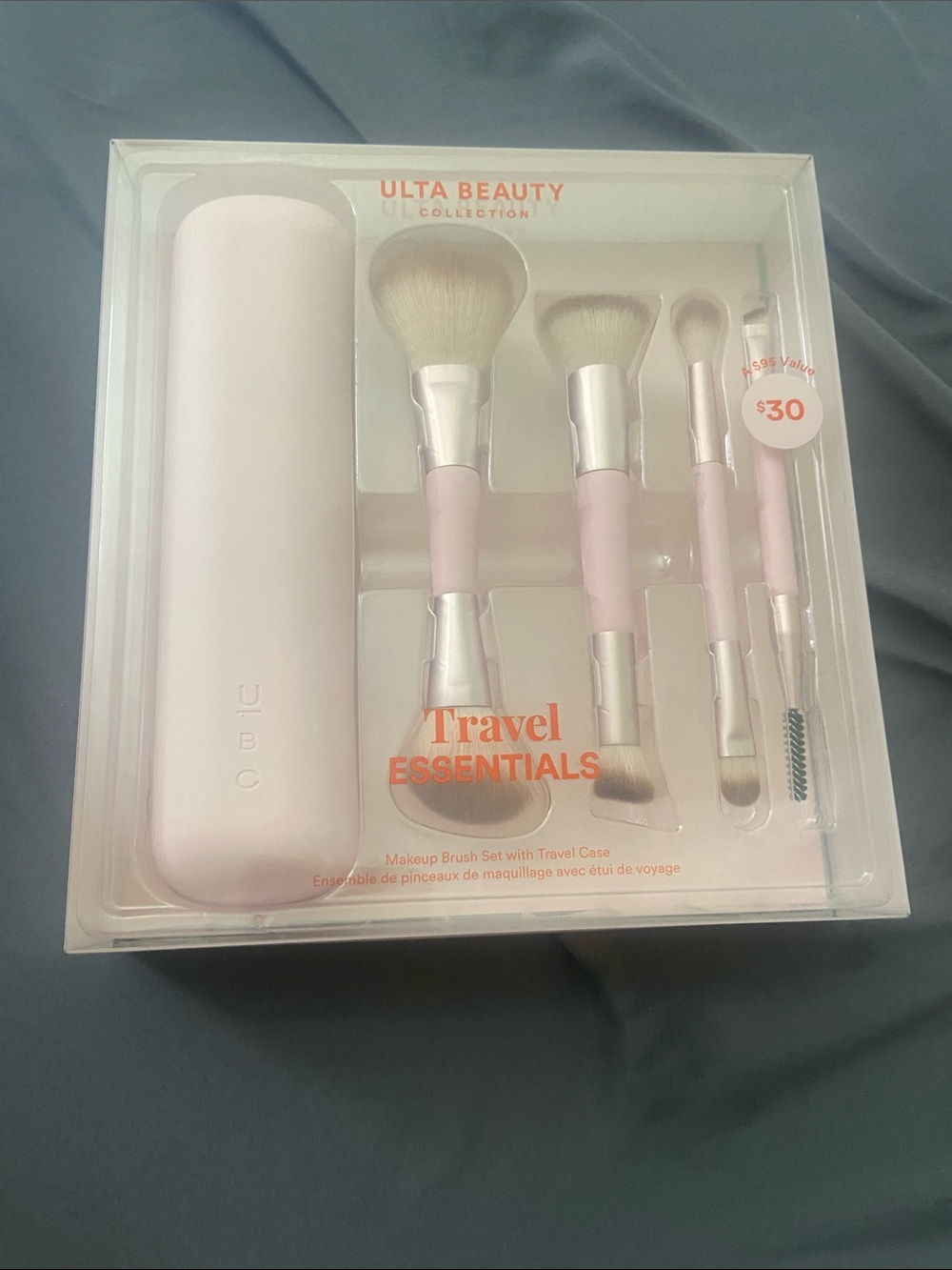 Ulta Beauty Pink Travel Brush Set with Case